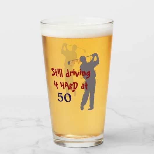 50歳でゴルフ懸命を打つ タンブラーグラス (ドリンク正面)