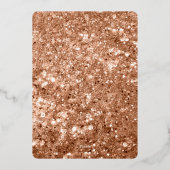 50歳でファビュラスなグリッター ローズゴールドの誕生日 箔招待状 (裏面)