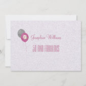 50歳でファビュラスなパーティーの写真 グラム 招待状 (裏面)