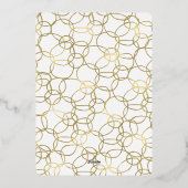 50歳でファビュラス！ゴールドとホワイトの輝くサークルパーティー 箔招待状 (裏面)