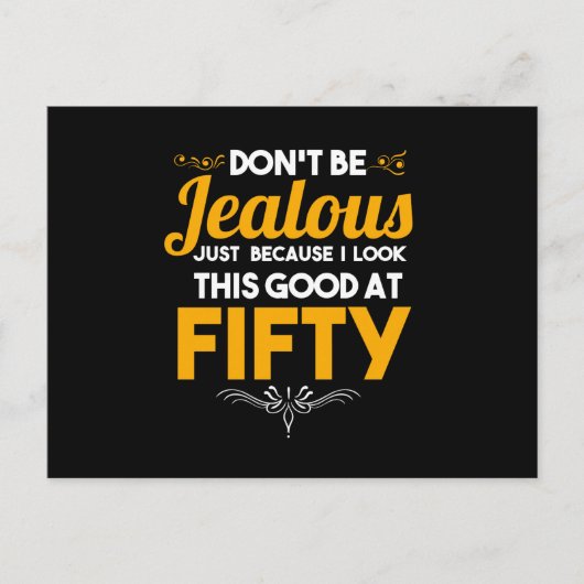 50歳で元気そうで羨ましいな シーズンポストカード (正面)