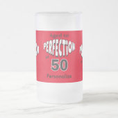 50歳で完全熟成 | 50誕生日 フロストグラスビールジョッキ (中央)