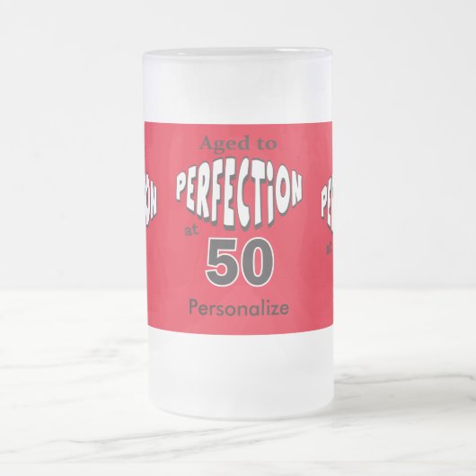 50歳で完全熟成 | 50誕生日 フロストグラスビールジョッキ (中央)