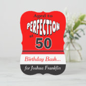 50歳で完成 | 50誕生日 招待状 (スタンド正面)