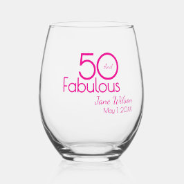 50歳で素敵なモダン ピンク ワイングラス ステムなしワイングラス