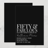 50歳で素敵な写真パーティー 50歳の誕生日パーティー 招待状 (正面/裏面)