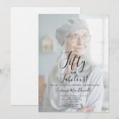 50歳で素敵な写真パーティー 50歳の誕生日パーティー 招待状 (正面/裏面)