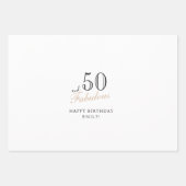 50歳で素敵な現代女性の誕生日 ラッピングペーパーシート (正面)