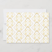 50歳で素敵な誕生日招待状 アートデコスタイル 招待状 (裏面)