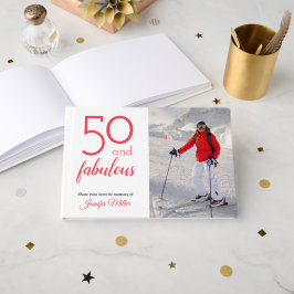 50歳で素敵に輝くあなたのお写真とお名前をお祝いします（ご誕生日おめでとう） ゲストブック