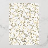 50歳で素敵に輝く ゴールドとホワイトのサークルパーティー 箔招待状 (裏面)