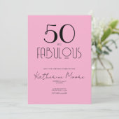 50歳で素敵に輝く！50歳の誕生日パーティー 招待状 (スタンド正面)