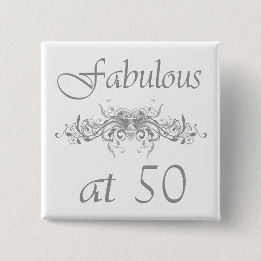 50歳で素晴らしい 缶バッジ (正面)