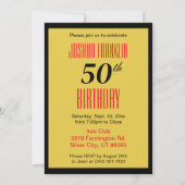 50歳と今も暑い |第50回誕生日招待状 招待状 (裏面)