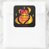 50歳と今も暑い | 50誕生日 スクエアシール (バッグ)