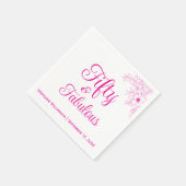 50歳と素敵な名前の日付の誕生日パーティー スタンダードカクテルナプキン (角)