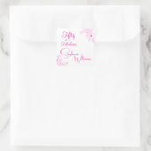 50歳と素敵な現代的な50歳の誕生日パーティー スクエアシール (バッグ)