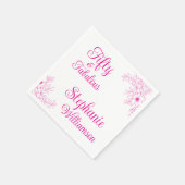 50歳と素敵な現代的な50歳の誕生日パーティー スタンダードカクテルナプキン (角)