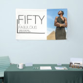 50歳と素晴はっきりしたらしい写真50歳の誕生日パーティー 横断幕 (トレードショー)