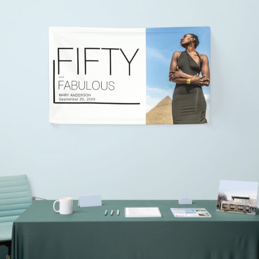 50歳と素晴はっきりしたらしい写真50歳の誕生日パーティー 横断幕 (トレードショー)