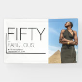 50歳と素晴はっきりしたらしい写真50歳の誕生日パーティー 横断幕 (横)