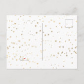 50歳と素晴らしいエレガント金ゴールド星の写真 インビテーションポストカード (裏面)