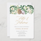 50歳と素晴らしいジャングル50歳の誕生日パーティー 招待状 (正面)