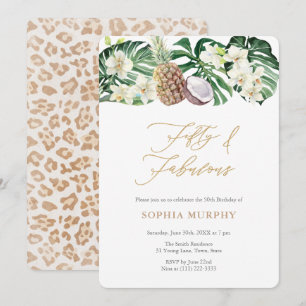 50歳と素晴らしいジャングル50歳の誕生日パーティー 招待状