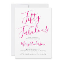 50歳と素晴らしいスクリプトピンク50歳の誕生日パーティー