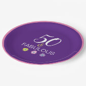 50歳と素晴らしいデイジー21、30 40、60歳 ペーパープレート (アングル)