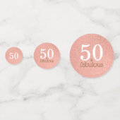 50歳と素晴らしいバラ金ゴールド50歳の誕生日パーティー コンフェッティ (正面)