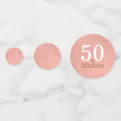 50歳と素晴らしいバラ金ゴールド50歳の誕生日パーティー コンフェッティ (裏面)