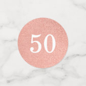 50歳と素晴らしいバラ金ゴールド50歳の誕生日パーティー コンフェッティ (スモール正面)