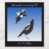 50歳と素晴らしいパーソナライズ誕生日 ワインラベル (シングルラベル)