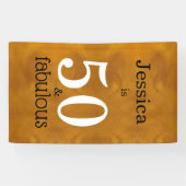 50歳と素晴らしいフェイク金ゴールド50歳のシンプル誕生日パーティー 横断幕 (横)