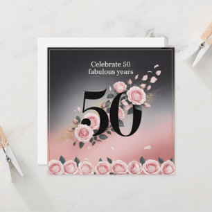 50歳と素晴らしいユーモアのある誕生日の挨拶 招待状