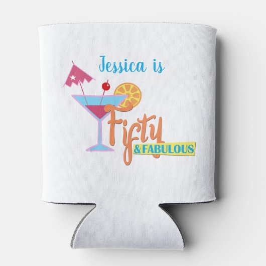 50歳と素晴らしいレトロ誕生日パーティー 缶クーラー (裏面)