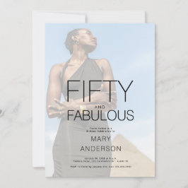 50歳と素晴らしい写真50歳の誕生日パーティー 招待状