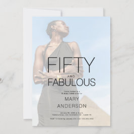 50歳と素晴らしい写真50歳の誕生日パーティー 招待状