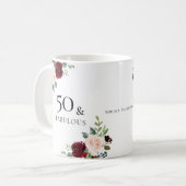 50歳と素晴らしい女性50歳の誕生日パーティギフト コーヒーマグカップ (正面左)