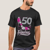 50歳と素晴らしい幸せ50誕生日 Tシャツ (正面)