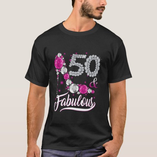 50歳と素晴らしい幸せ50誕生日 Tシャツ (正面)