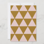 50歳と素晴らしい誕生日のピンクの金ゴールド植物 招待状 (裏面)