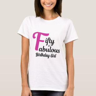 50歳と素晴らしい誕生日ガール50パーティー日 Tシャツ