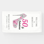 50歳と素晴らしい誕生日パパーソナライズされたーティー 横断幕 (横)