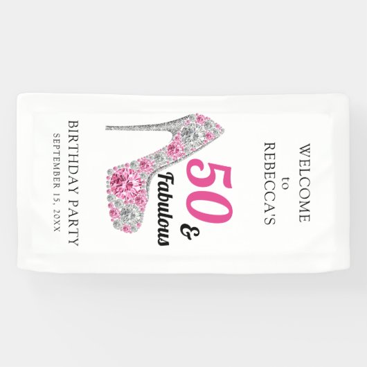 50歳と素晴らしい誕生日パパーソナライズされたーティー 横断幕 (横)