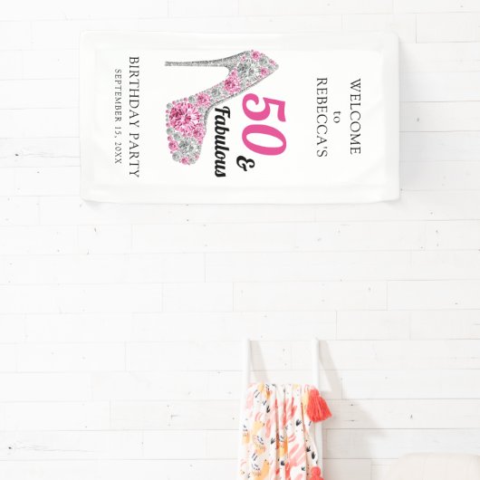 50歳と素晴らしい誕生日パパーソナライズされたーティー 横断幕 (インサイチュ)