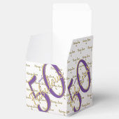 50歳と素晴らしい誕生日パーティパープル/金ゴールドメッセージ フェイバーボックス (オープン)