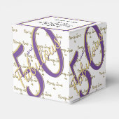 50歳と素晴らしい誕生日パーティパープル/金ゴールドメッセージ フェイバーボックス (裏面サイド)