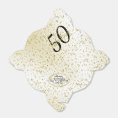 50歳と素晴らしい誕生日パーティブラック/金ゴールドメッセージ フェイバーボックス (折り畳みなし)